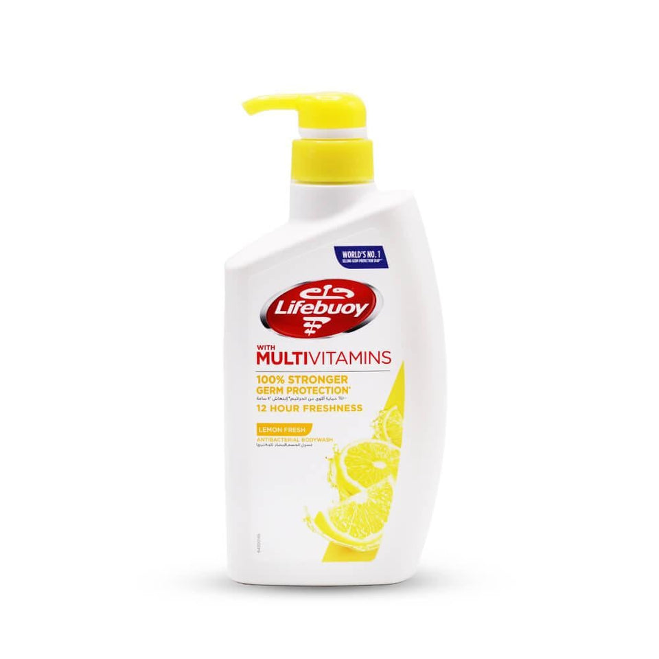 Lifebuoy Body Wash Lemon Fresh Antibacterial Cleansing for Skin 500ml