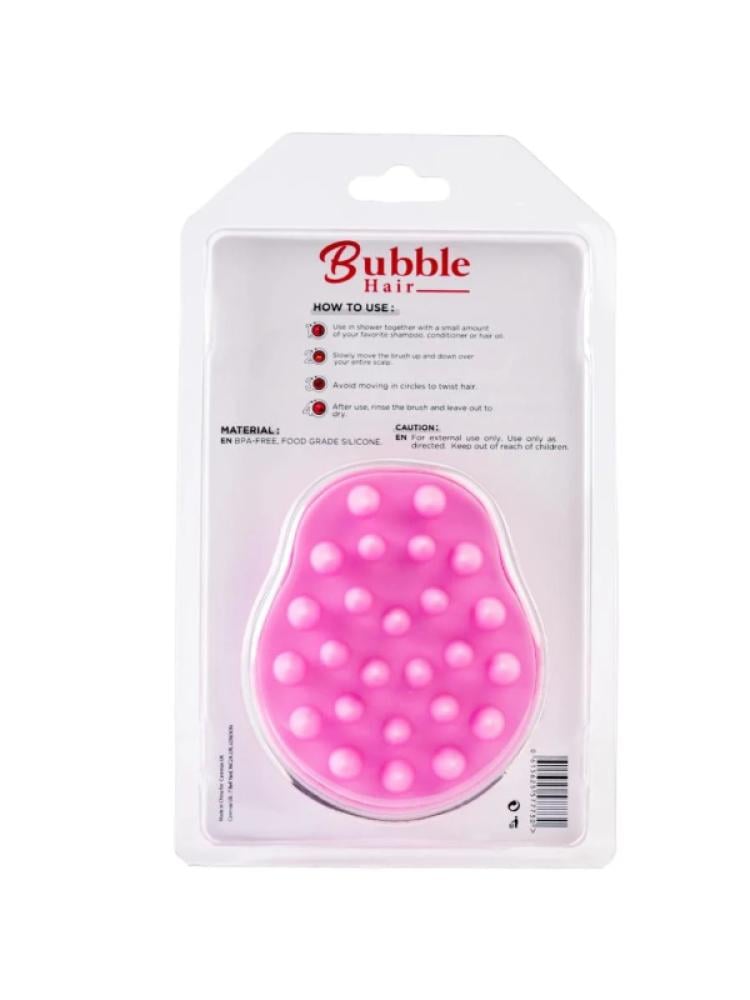Best Shower Scalp Brush Silicone Hair Massager Pink Bubble