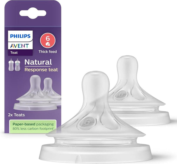 Baby Bottle Nipples Natural Fast Flow 6M+ 2Pcs AVENT