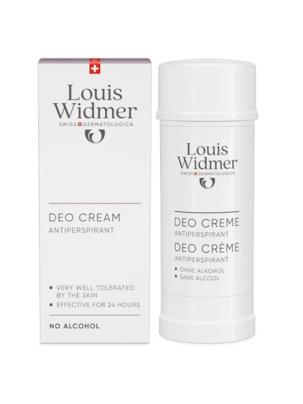 Cream Antiperspirant Deodorant 24-Hour Protection Alcohol-Free Louis Widmer 40ml