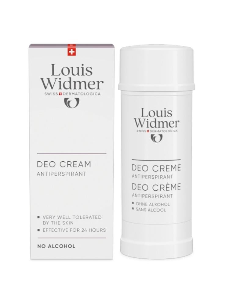 Cream Antiperspirant Deodorant 24-Hour Protection Alcohol-Free Louis Widmer 40ml