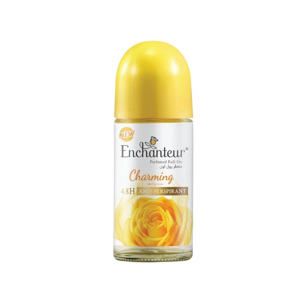 Enchanteur Charming Roll-On Deodorant, 48-Hour Protection, Rose, 50ml