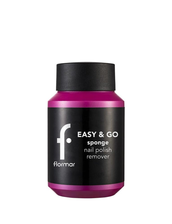 Nail Remover Sponge Easy & Go Acetone-Free Pot Flormar 75ml