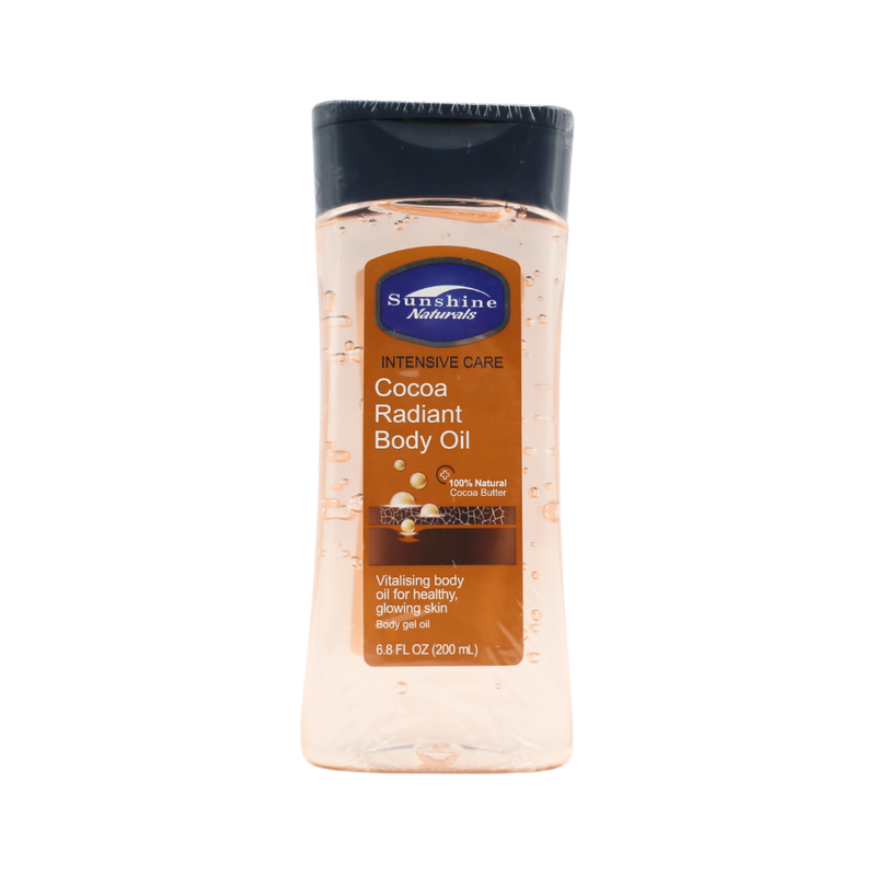 Cocoa Butter Body Oil Intensive Care Shea Butter Sunshine Naturals 200ml