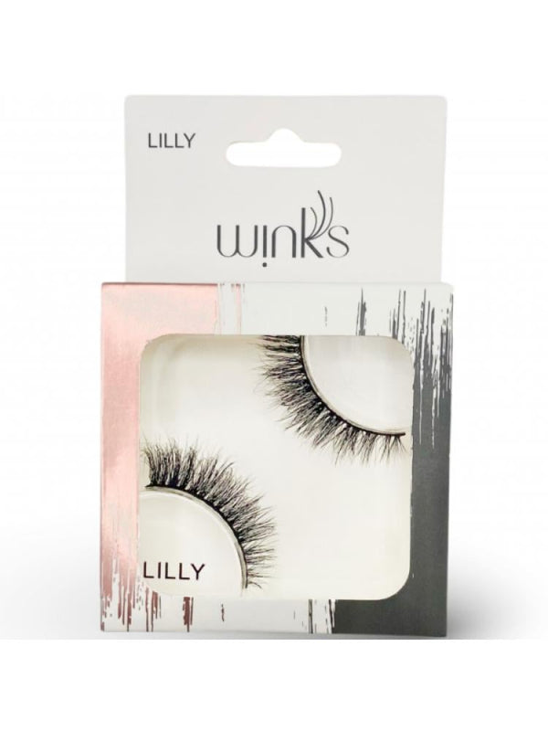 Winks Eyelashes LILLY Model 10, Natural Look, Synthetic Mink