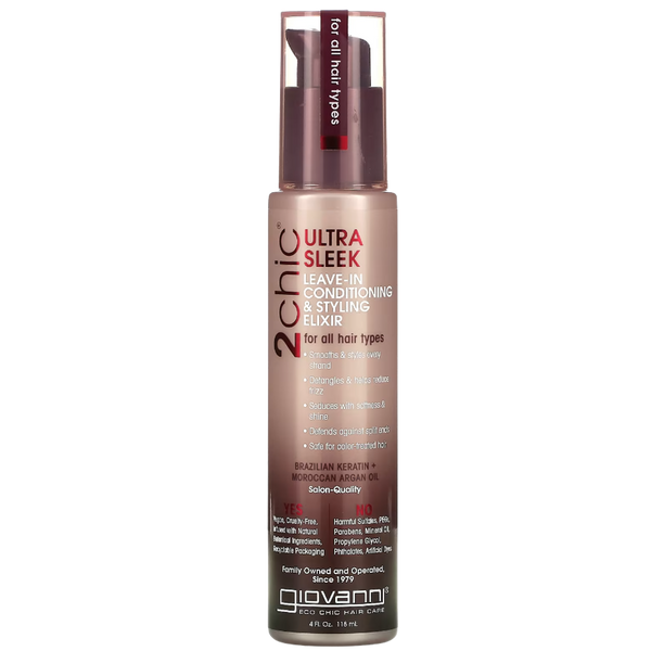 Giovanni Leave In Conditioner Styling Elixir Keratin Argan Oil Giovanni 118ml
