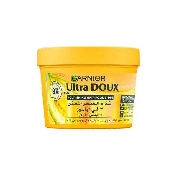 Hair Mask Dry Hair Mask Banana 3 in 1 Ultra Doux 390ml
