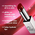 Elf Glow Reviver Slipstick Cream Lipstick, Squalane, Shea Butter, Loveslick