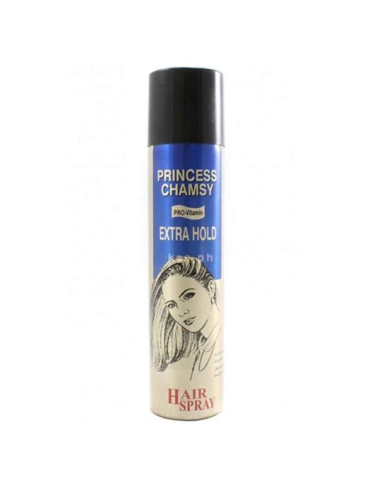 Extra Blue Hairspray Strong Hold Curls Princess Chamsy 300ml