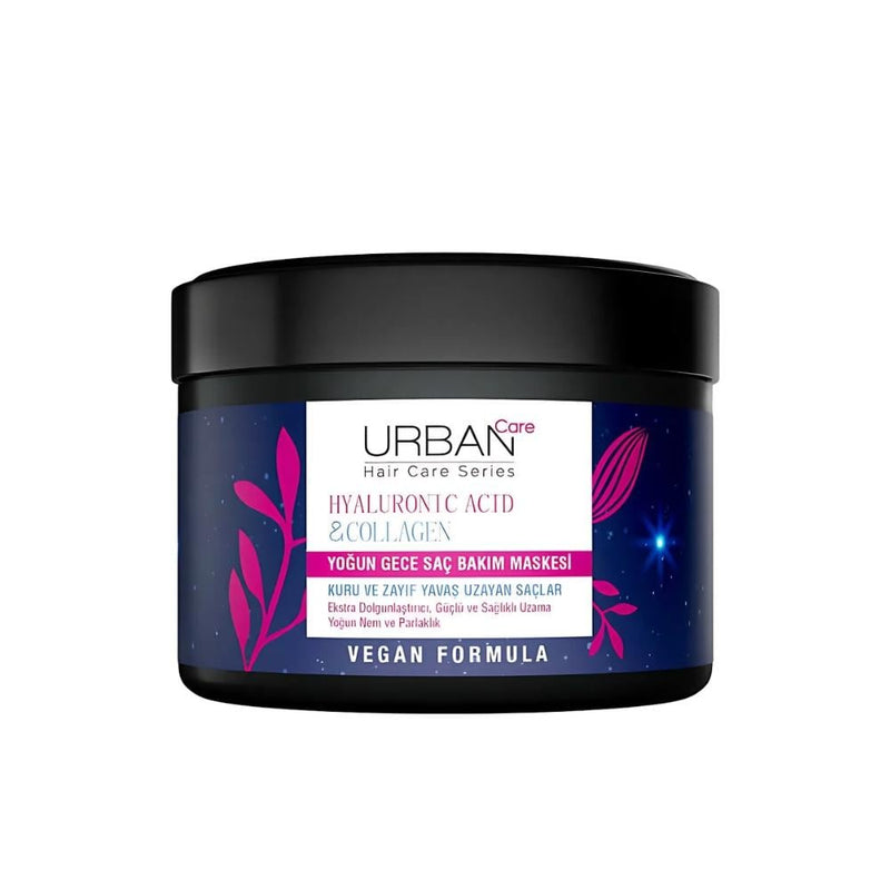 Urban Care Intensive Overnight Hair Mask, Hyaluronic Acid & Collagen, 230ml
