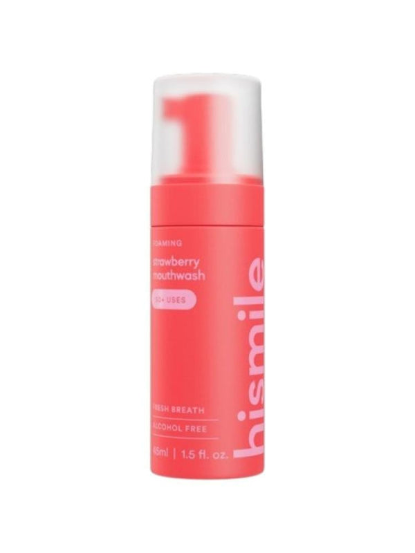 Foaming Mouthwash for Sensitive Teeth Strawberry Alcohol-Free Hi Smile 45ml