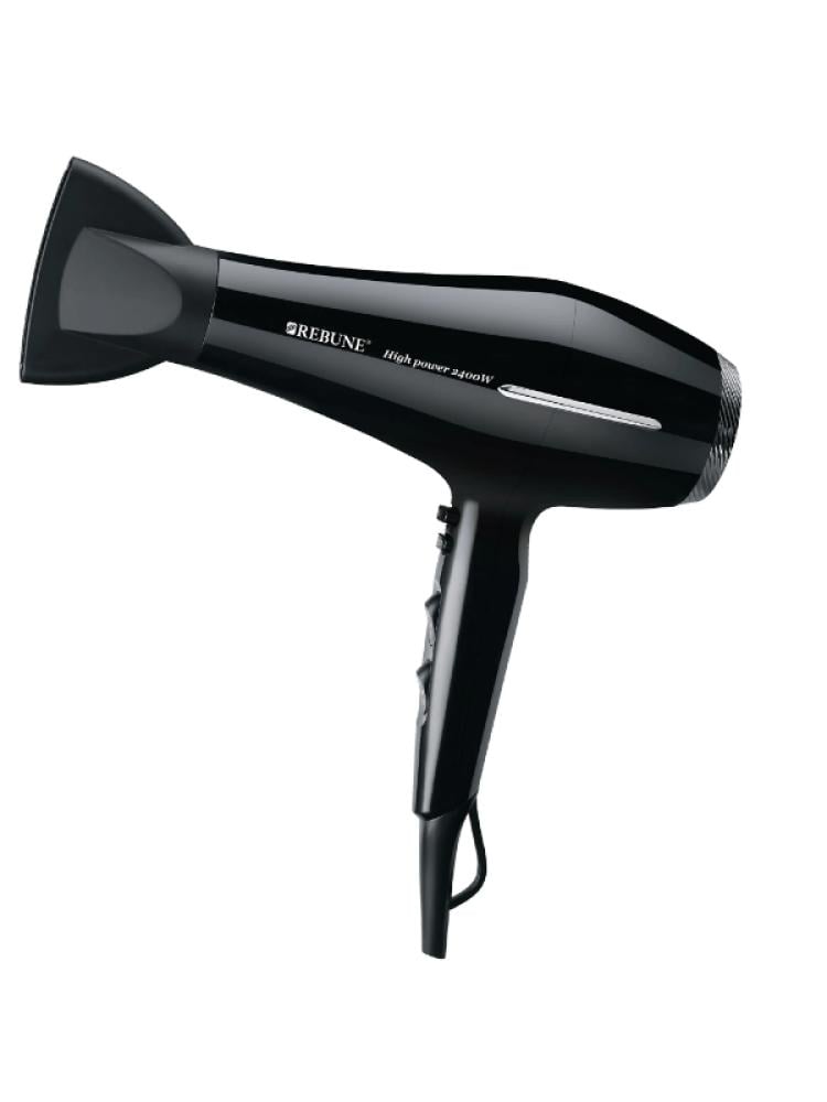 Rebune Hair Dryer 2400W Black with 3 Heat Settings and 2 Speeds