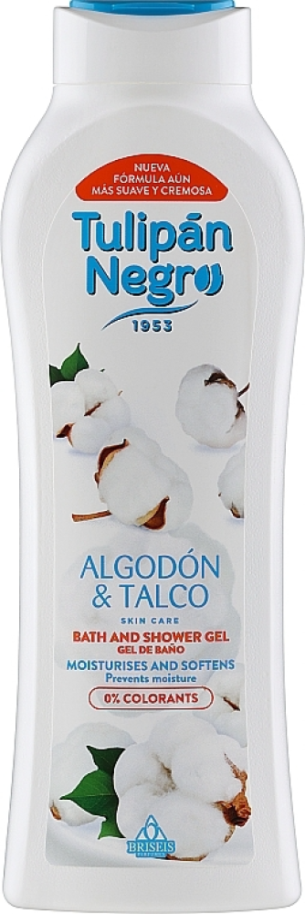 Shower Gel Cotton & Talc Sensitive Skin Gentle Cleansing Tulipan 650ml