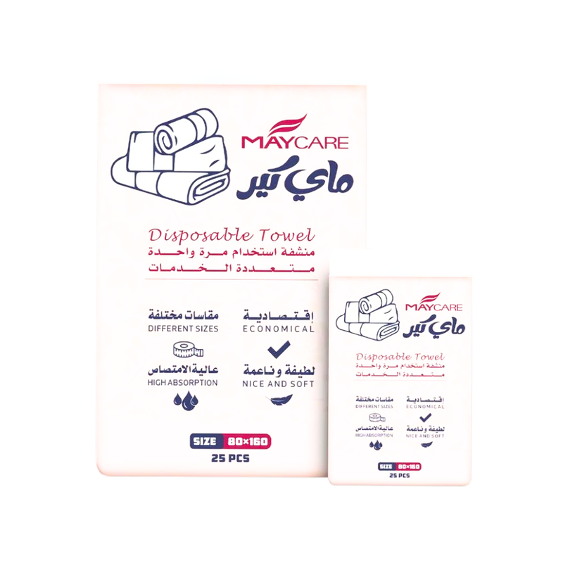 Maycare Disposable Sanitary Towels, 160 x 80 cm, 25 Count