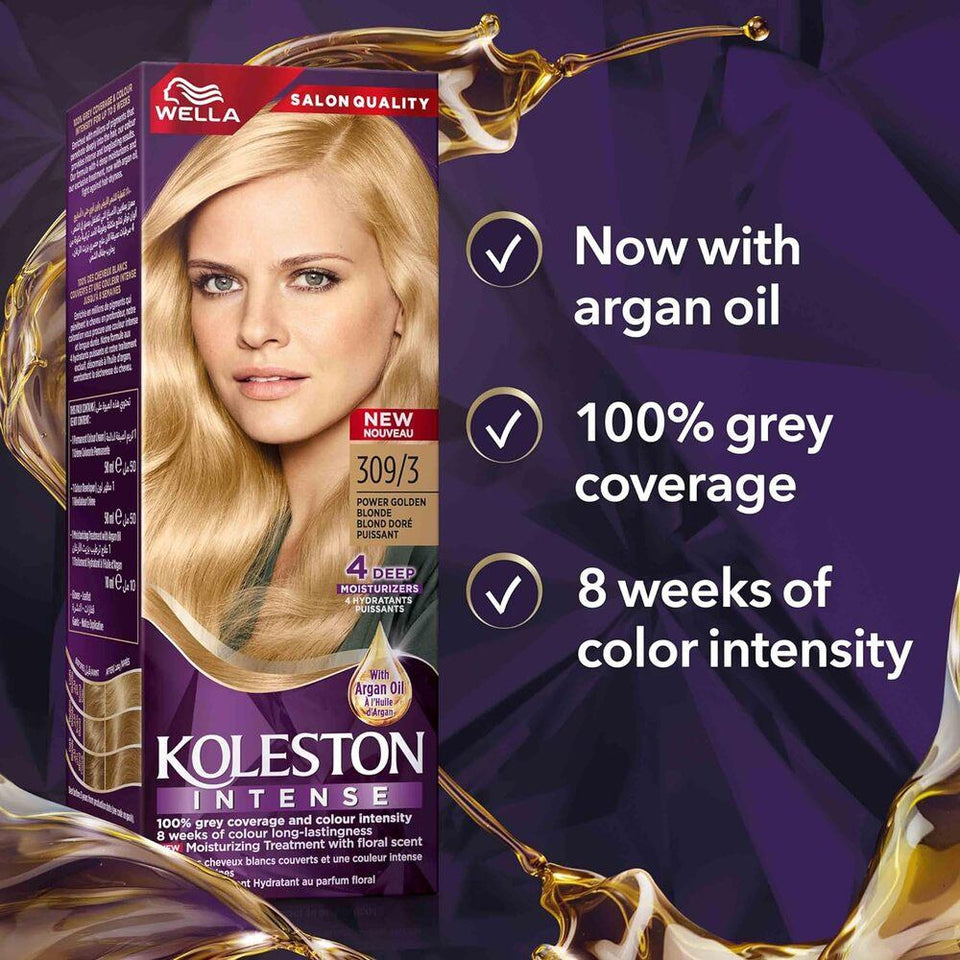 Wella Koleston Intense Hair Color Intense Golden Blonde Permanent Hair Dye 309/3