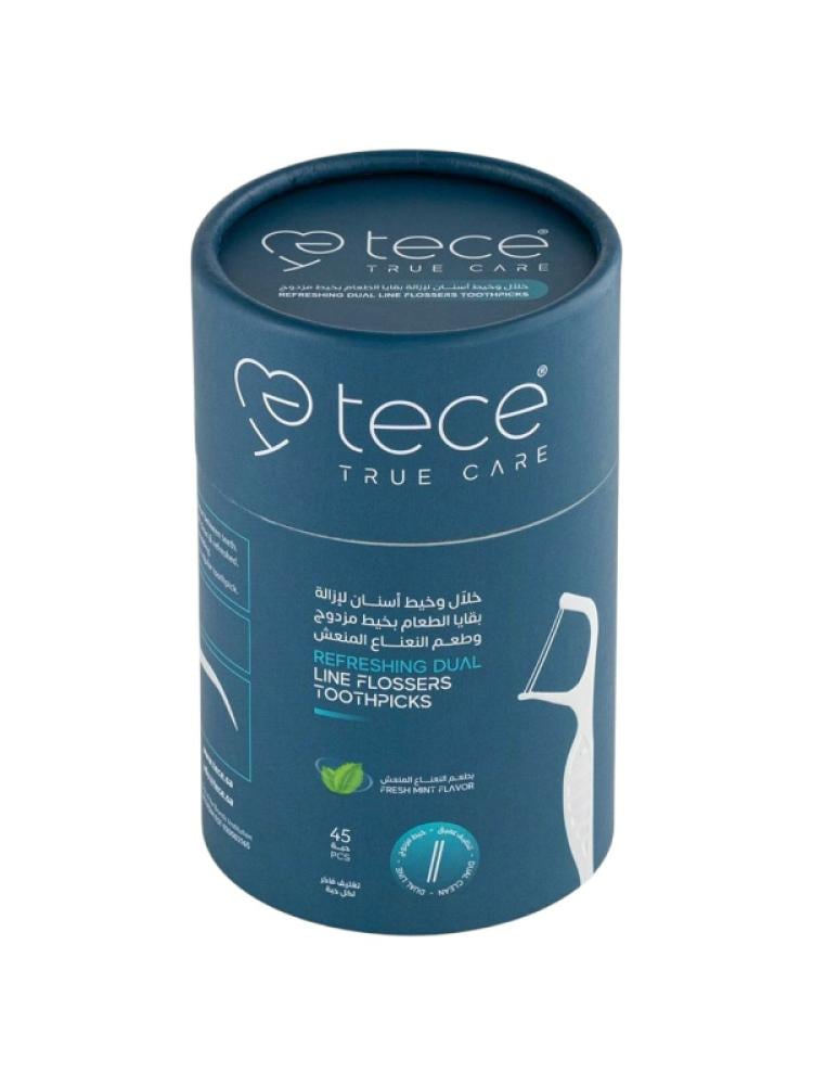 Weaves Tessi True Care Dual Dental Floss & Picks, Mint, 45 Pieces