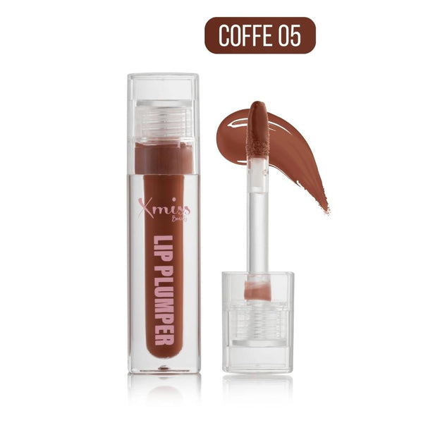 X Miss Beauty Lip Plumper Gloss - Coffee, High Shine