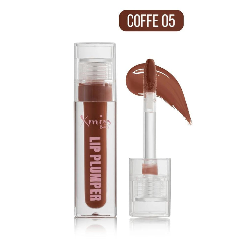 X Miss Beauty Lip Plumper Gloss - Coffee, High Shine
