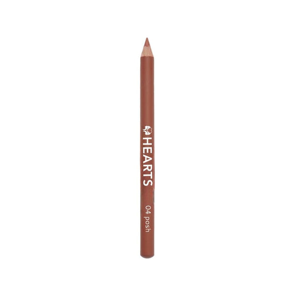 Hearts Lip Liner 04 Long-Lasting Pigmented Pencil with Sharpener