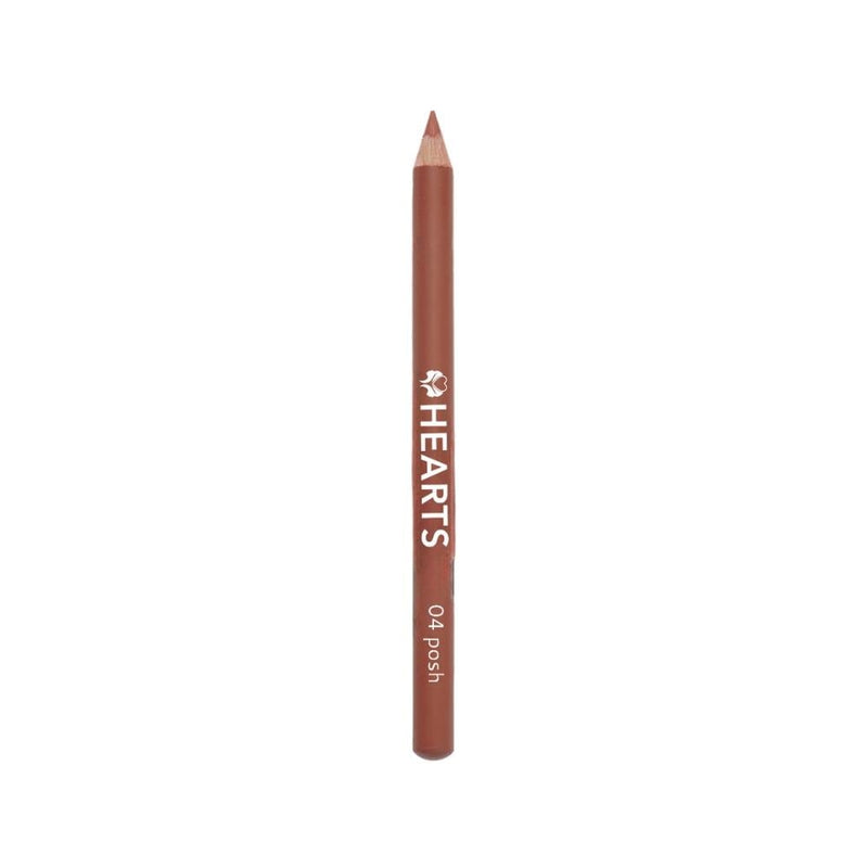 Hearts Lip Liner 04 Long-Lasting Pigmented Pencil with Sharpener