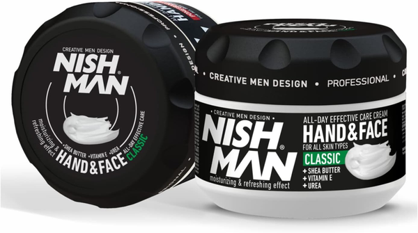 Hand and Face Cream Moisturising Classic Hydration Nishman 300ml