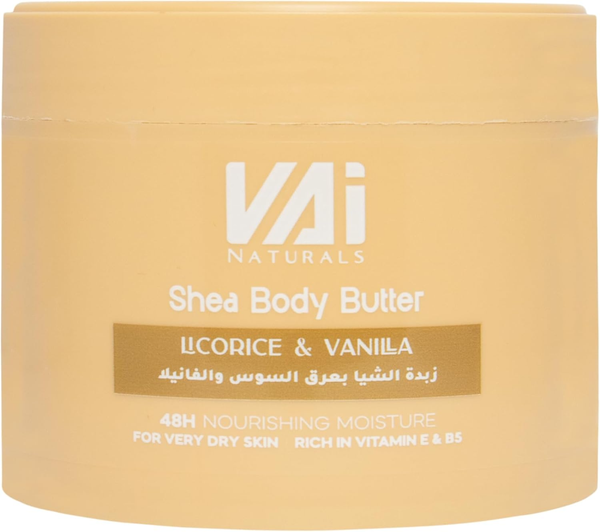 Vanilla Body Butter Shea Hydrating Cream VAI Naturals 300ml