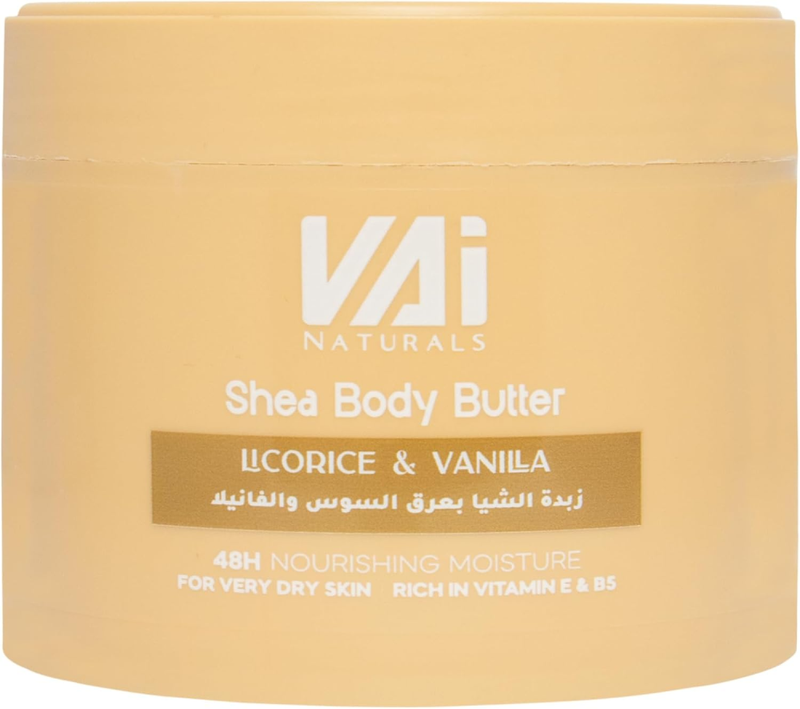 Vanilla Body Butter Shea Hydrating Cream VAI Naturals 300ml