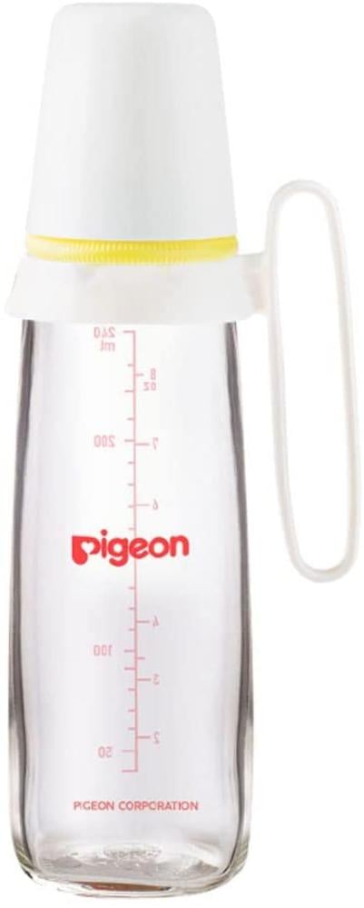 Shop Glass Baby Bottle Ergonomic Handle Infant Feeding Pigeon 240ml