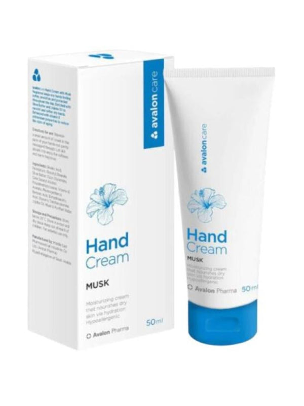 Hand Cream for Dry Skin Musk Scented Shea Butter Jojoba Oil Avalon Care 50ml