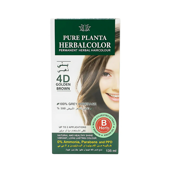 Best Golden Brown Hair Dye Ammonia-Free Gray Coverage Pure Planta 135ml