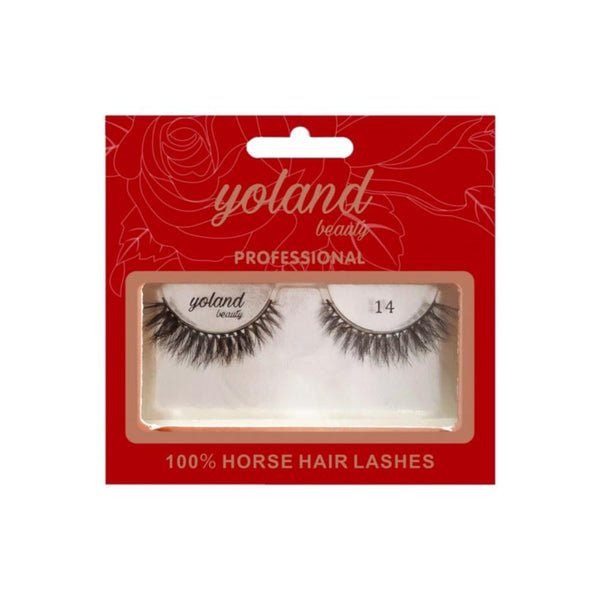 Yolande Beauty Natural Eyelashes No. 14 Reusable Human Hair