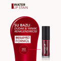 Flormar Water Lip Stain 003 Girl Gang Tint for Lips & Cheeks, 88% Water Formula