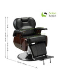 Salon System Audi Q5 Men's Salon Chair - Brown Wood Finish