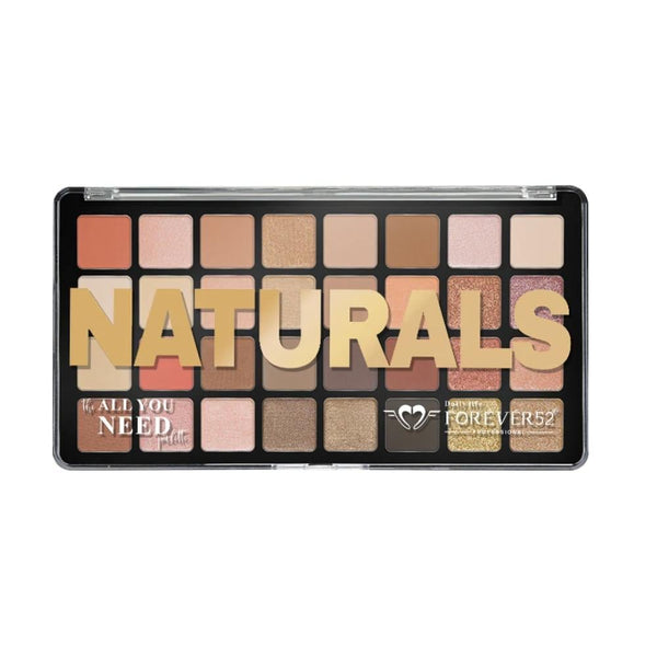 Forever52 Naturals Eyeshadow Palette, 32-Color Matte & Shimmer, NTR005