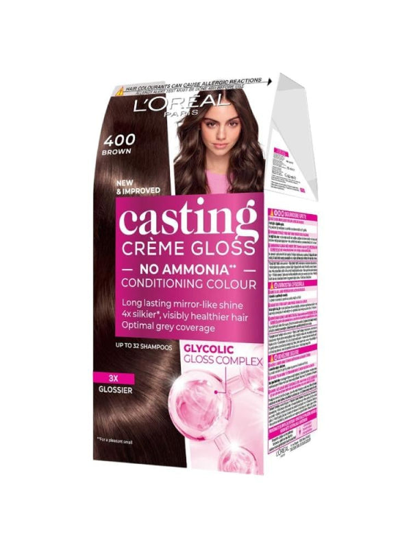 Semi-Permanent Hair Dye Ammonia-Free Gloss Brown 400 L'Oreal Paris 180ml