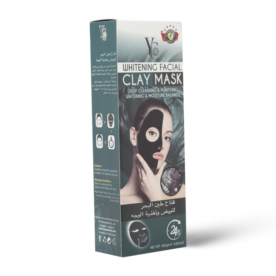 YC Sea Mud Whitening & Nourishing Facial Mask Brightens Skin Purifies Pores 100g