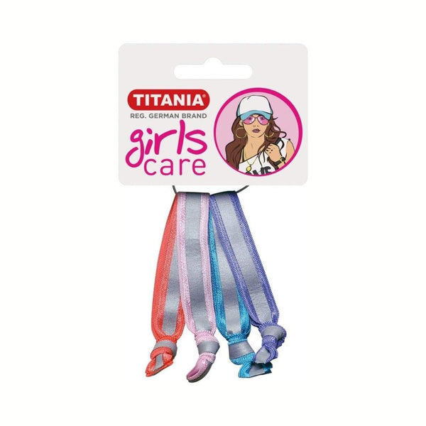 Titania Large Hair Ties Non-Slip Waterproof Colorful 4 Pieces 7825