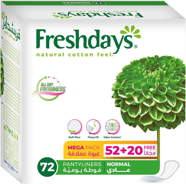 Best Pantyliners Normal Size Daily Protection FRESHDAYS 72 Pcs