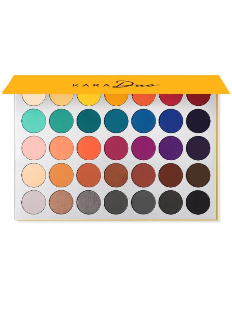 Eyeshadow Palette 35 Colors Matte Shimmer Neutral Kara Beauty 49g