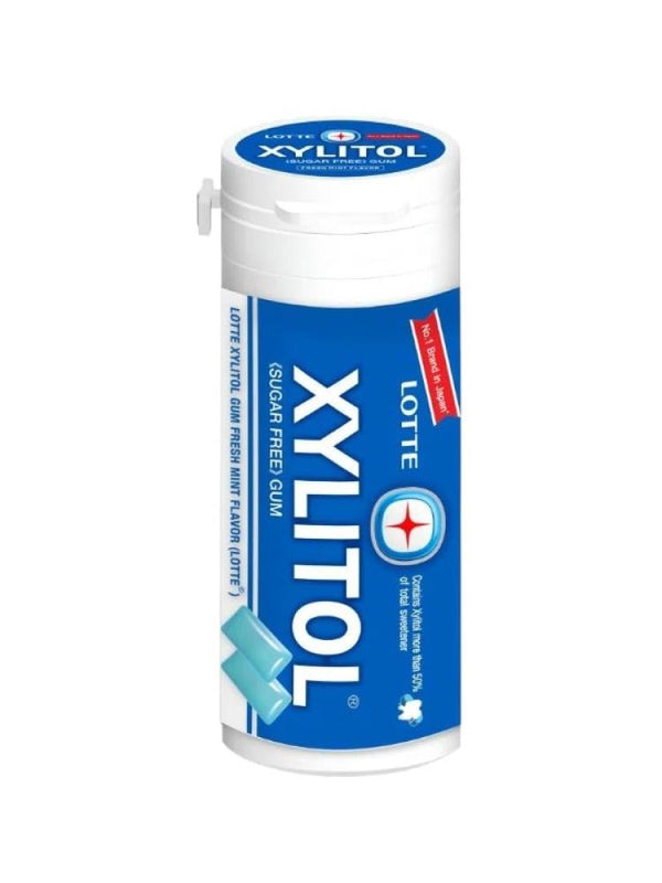 Xylitol Sugar-Free Chewing Gum Fresh Mint Flavor Lotte 29g