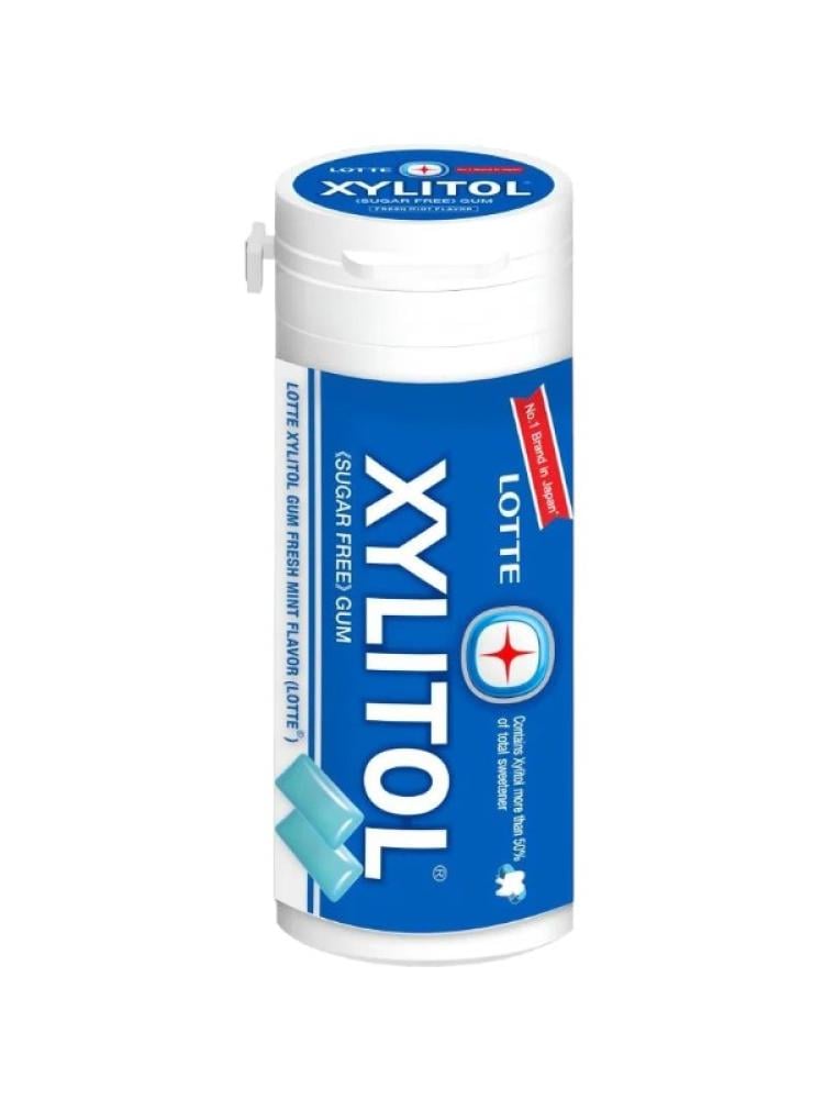 Xylitol Sugar-Free Chewing Gum Fresh Mint Flavor Lotte 29g