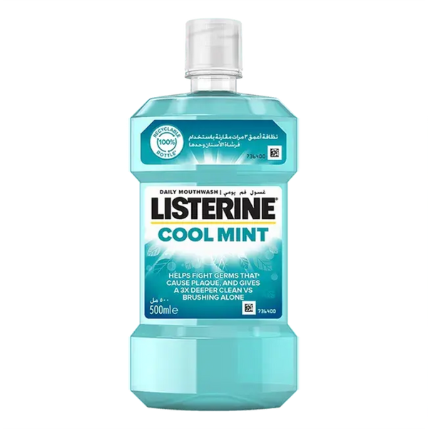 Best Listerine Mouthwash Cool Mint Mild Taste Alcohol-Free 500ml