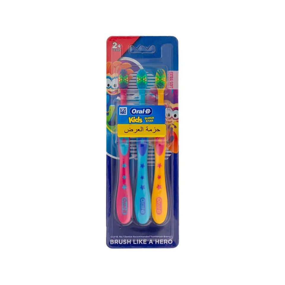 Oral-B Kids Super Star Toothbrush Extra Soft for Kids 2+ Years 1 toothbrush