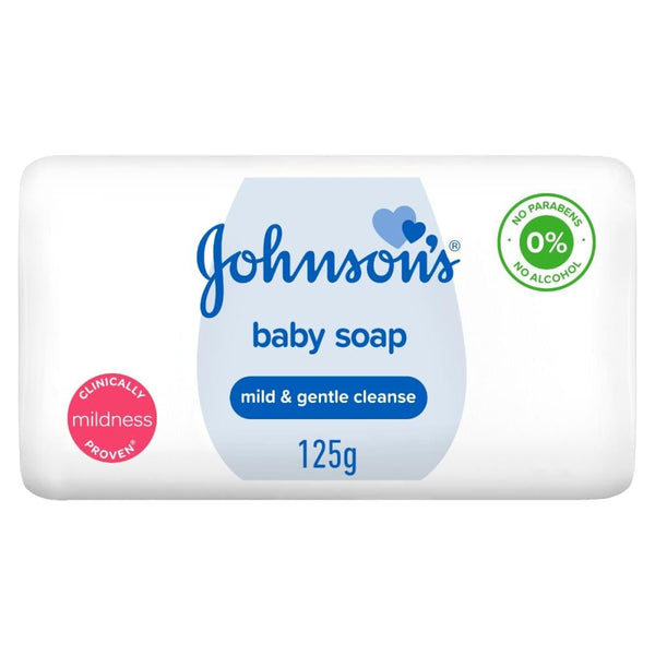Pure Castile Bar Soap Unscented Gentle Care 125g Johnson Baby 125g