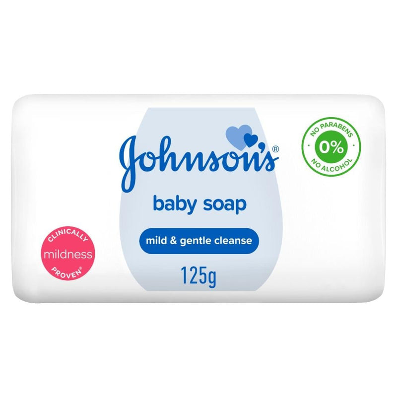Pure Castile Bar Soap Unscented Gentle Care 125g Johnson Baby 125g