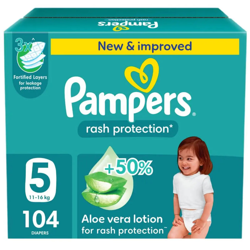 Pampers Diapers Taped Size 5 Giant Pack 104 Pc