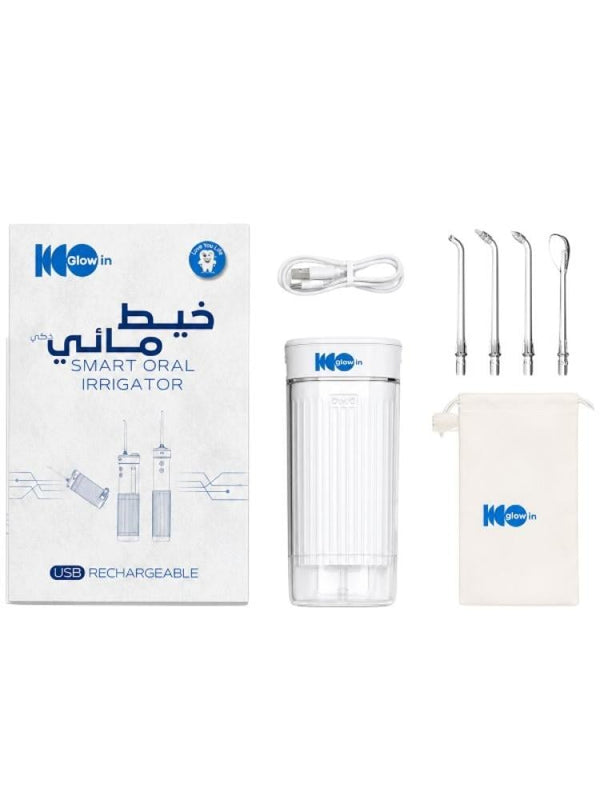 Oral Irrigator Water Flosser Cordless Rechargeable Glow In 225ml