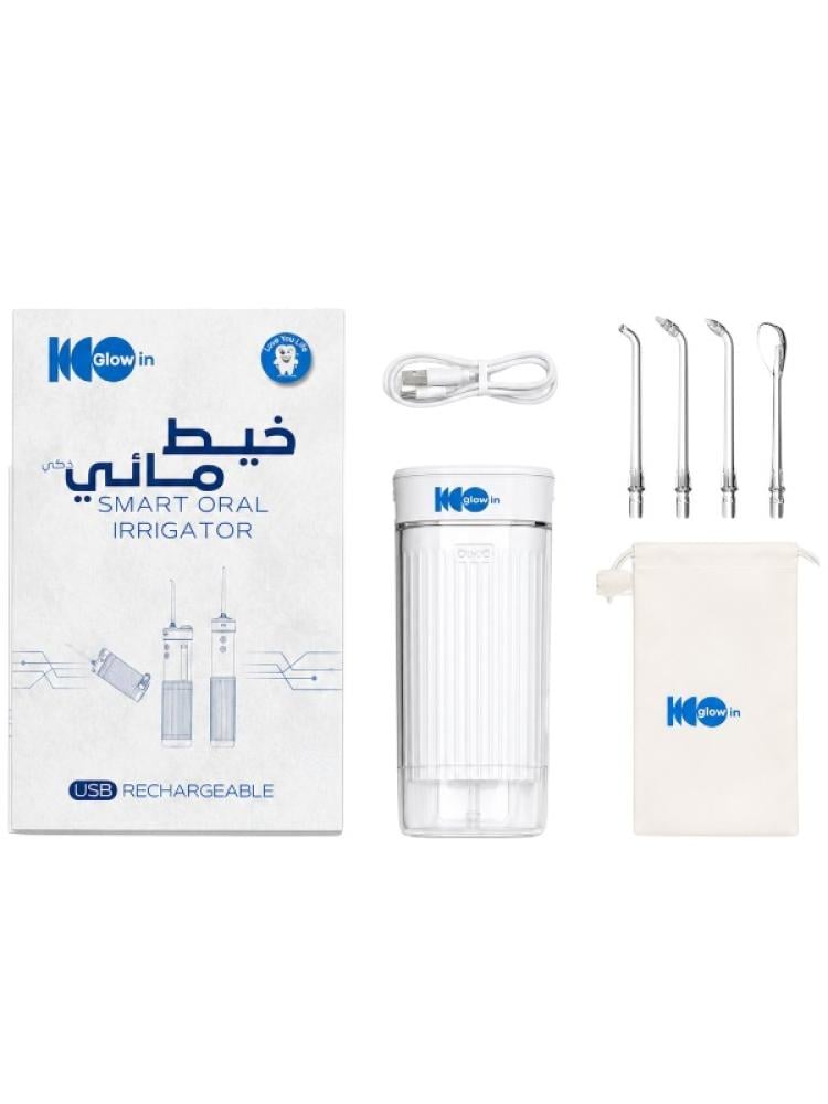 Oral Irrigator Water Flosser Cordless Rechargeable Glow In 225ml