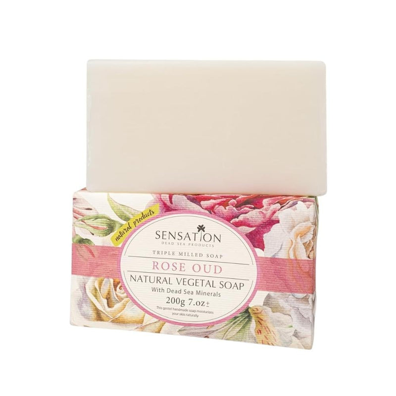 Sensation Dead Sea Soap Rose & Oud Moisturizing Bar 200g