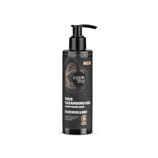 Organic Shop Facial Cleansing Gel Blackwood & Mint for Acne 200ml